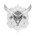 crow viking  tattoo design idea