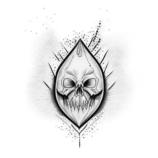 Bleeding Black Heart tattoo design idea
