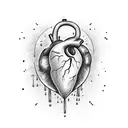 Crying Heart tattoo design idea