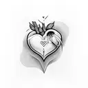 Crying Heart tattoo design idea