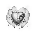 Crying Heart tattoo design idea