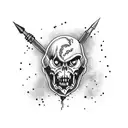 Bleeding Black Heart with Daggers tattoo design idea