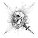 Bleeding Black Heart with Daggers tattoo design idea
