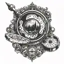 time turner from harry potter unique design tattoo design idea