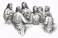 last supper tattoo design idea