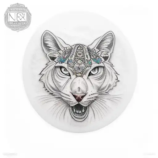 circle stiched to skin tattoo design idea