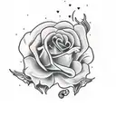espada com rosas  tattoo design idea