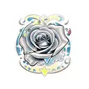 espada com rosas  tattoo design idea