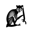 walking lemur tattoo design idea