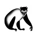 walking lemur tattoo design idea