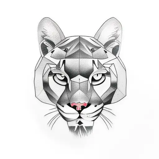 mountain lion tattoo design idea