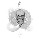 art nouveau le long de la jambe  tattoo design idea