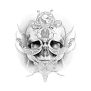 art nouveau le long de la jambe  tattoo design idea