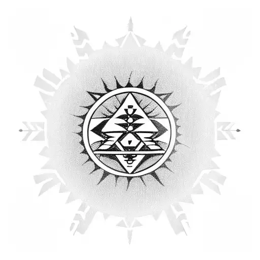 native american arrows geometry tattoo design idea