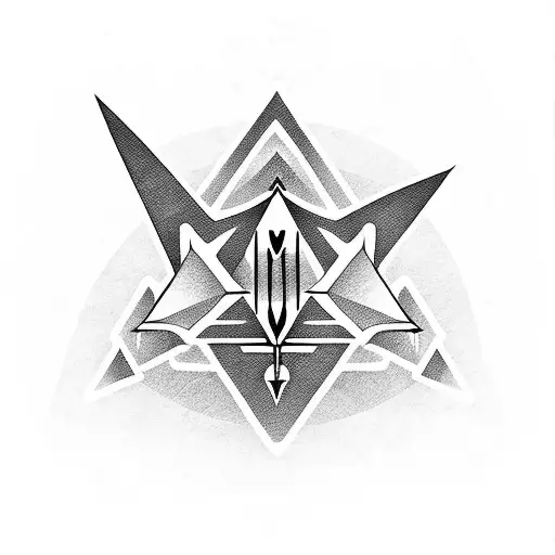 native american arrows geometry tattoo design idea