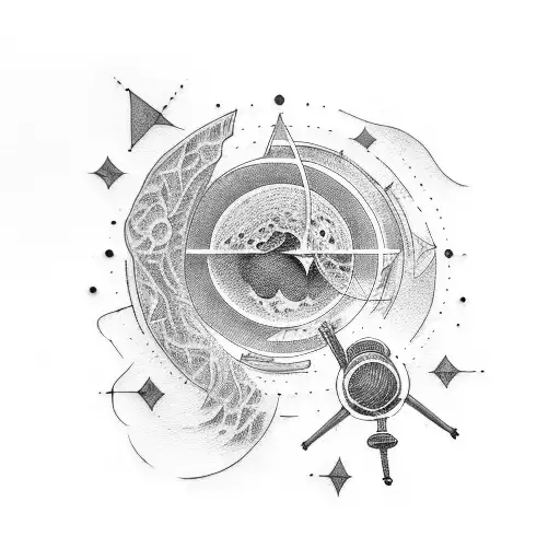 astronomy  tattoo design idea