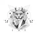 abstract art tattoo design idea