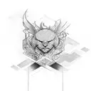 abstract art tattoo design idea