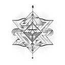 native american arrows geometry tattoo design idea