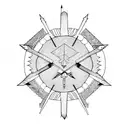 native american arrows geometry tattoo design idea