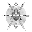 native american arrows geometry tattoo design idea