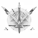 native american arrows geometry tattoo design idea