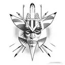 native american arrows geometry tattoo design idea