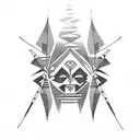 native american arrows geometry tattoo design idea