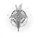 native american arrows geometry tattoo design idea