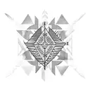 native american arrows geometry tattoo design idea