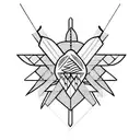 native american arrows geometry tattoo design idea