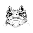 samurai frog tattoo design idea