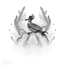 tribal birds tattoo design idea