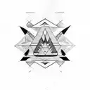 native american arrows geometry tattoo design idea