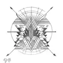 native american arrows geometry tattoo design idea