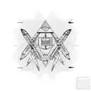 native american arrows geometry tattoo design idea