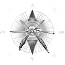 native american arrows geometry tattoo design idea