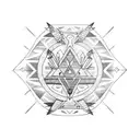 native american arrows geometry tattoo design idea