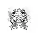 samurai frog tattoo design idea