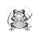 samurai frog tattoo design idea