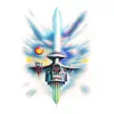 heavens war tattoo design idea