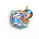 heavens war tattoo design idea