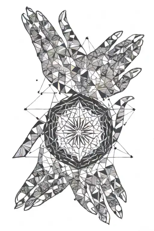 world in palm of hands holding tattoo design idea