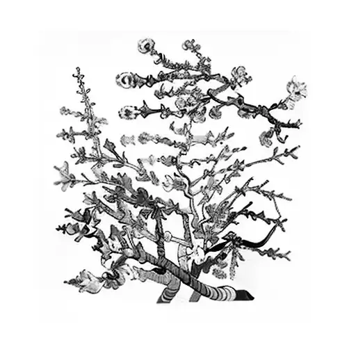 almond blossom van gogh tattoo design idea