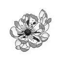 almond blossom tattoo design idea
