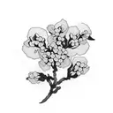almond blossom tattoo design idea