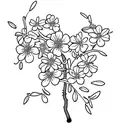 almond blossom tattoo design idea