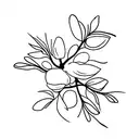 almond blossom tattoo design idea