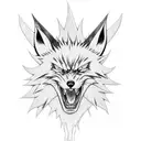 neck tattoo kyubii Kurama Naruto nine tails fox tattoo design idea