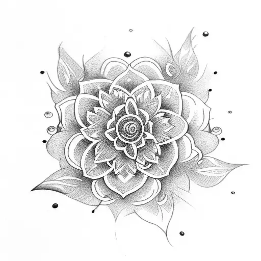 floral henna thigh tattoo tattoo design idea